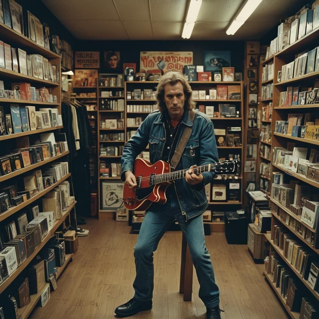 1980s Swedish Rocker Music Shop Owner