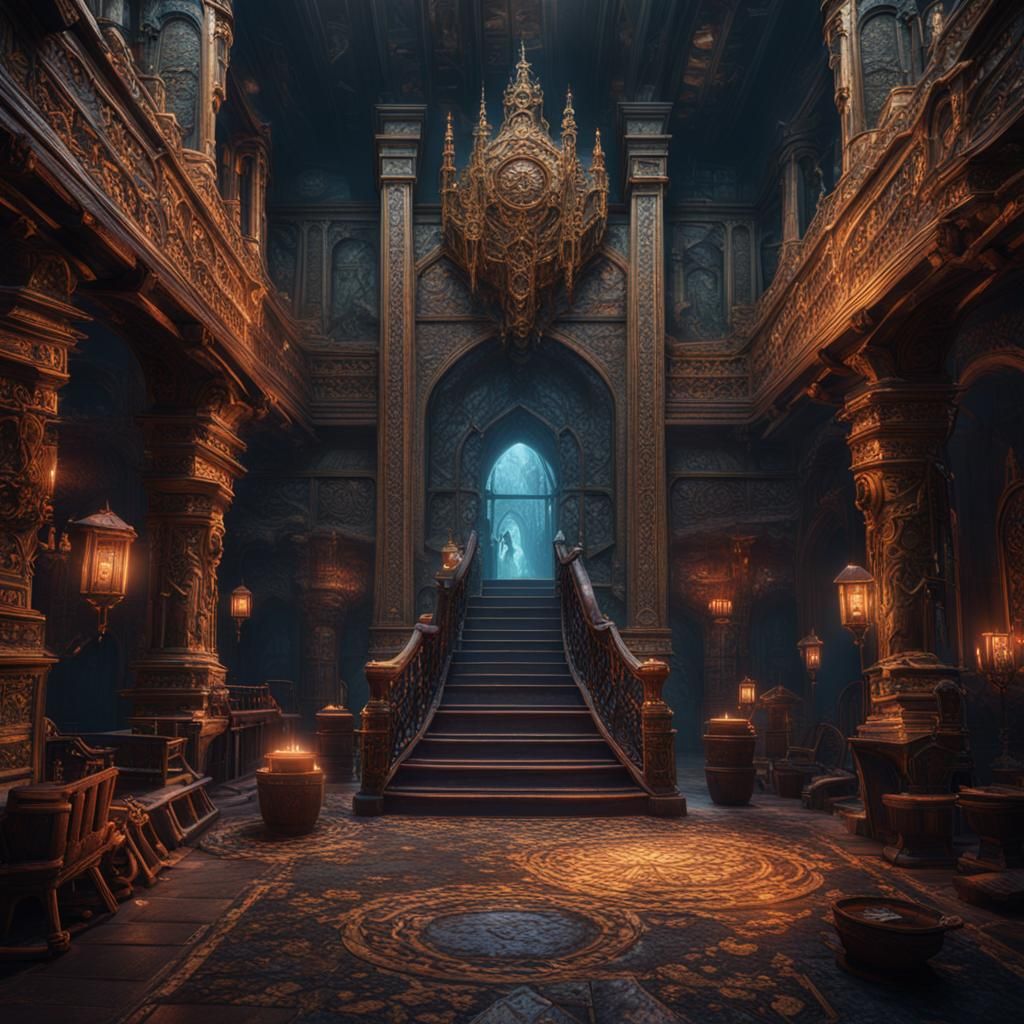 Detailed Matte Painting of a Forbidden Room