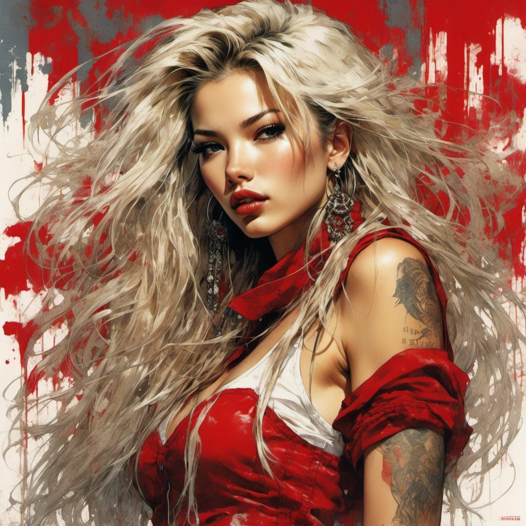 90s Music Band in Royo Style