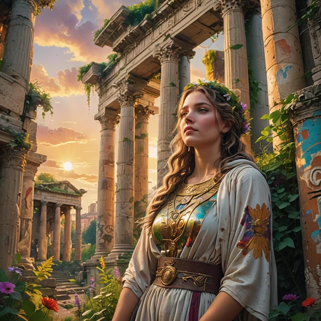 Dreamy Roman Ruins: A Fantasy Matte Painting