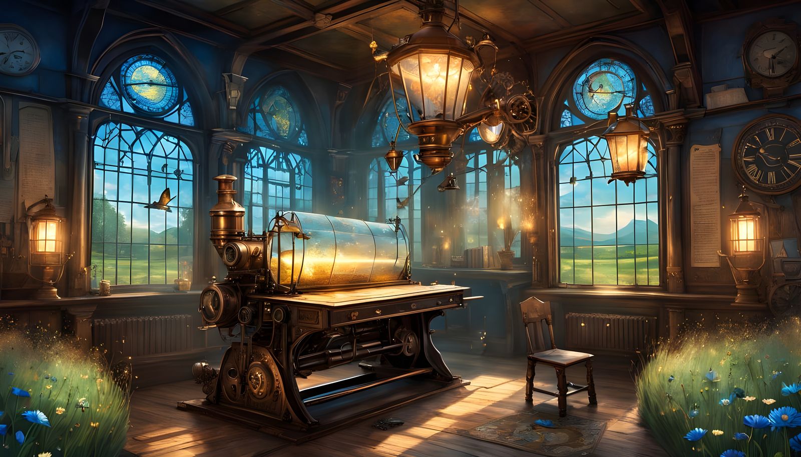 Enchanted Study in Victorian Era Splendor