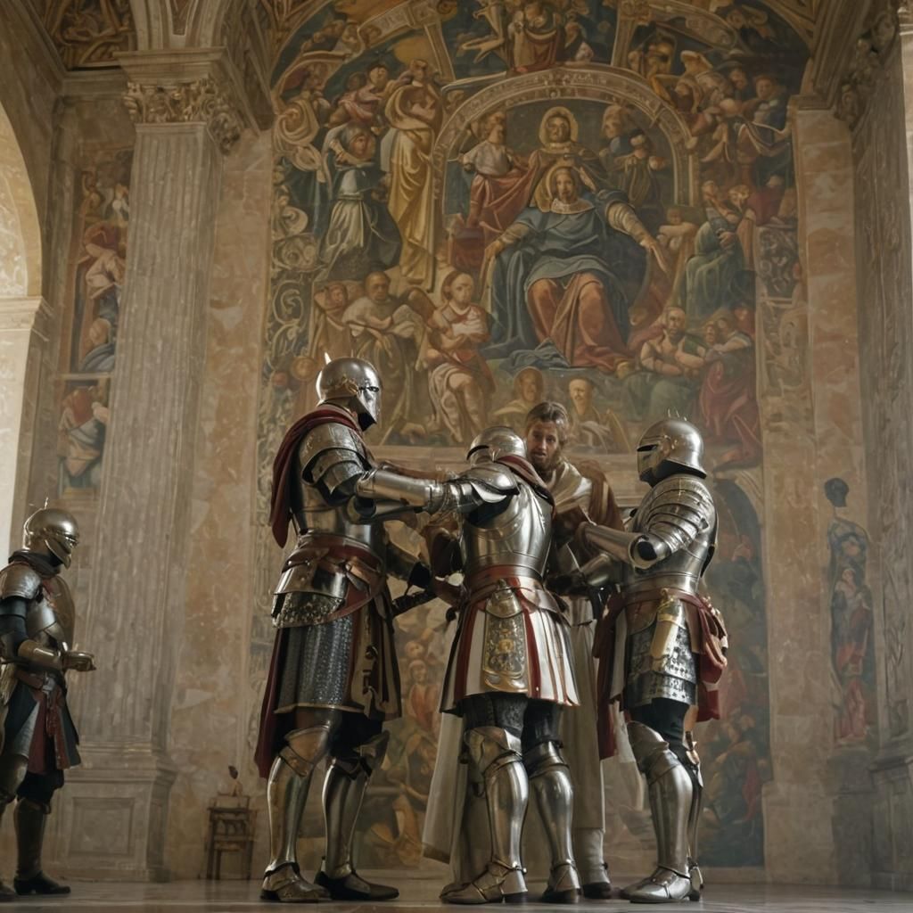 Templar Knights Reunion in Vatican Fresco