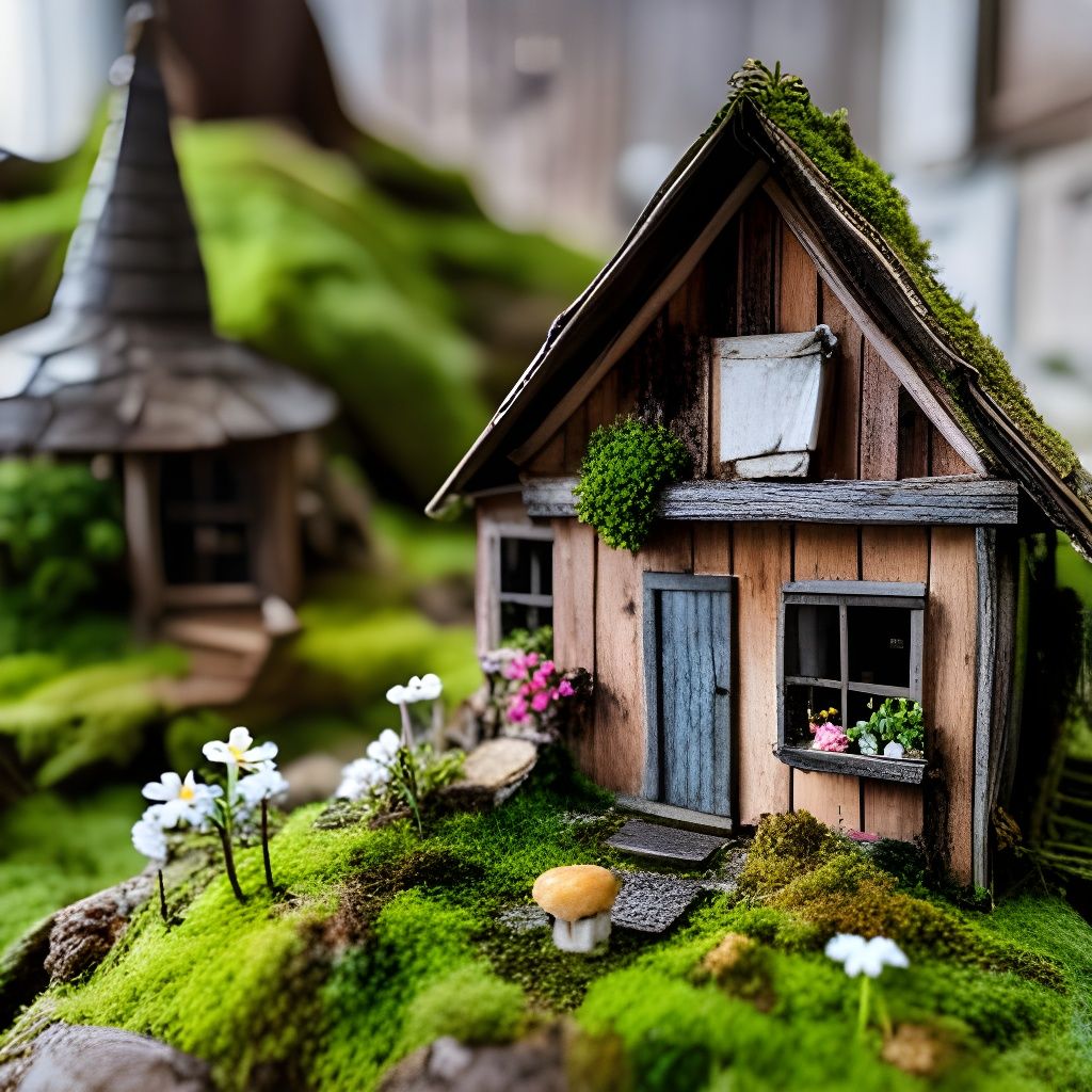 Enchanting Miniature Village with Dolls