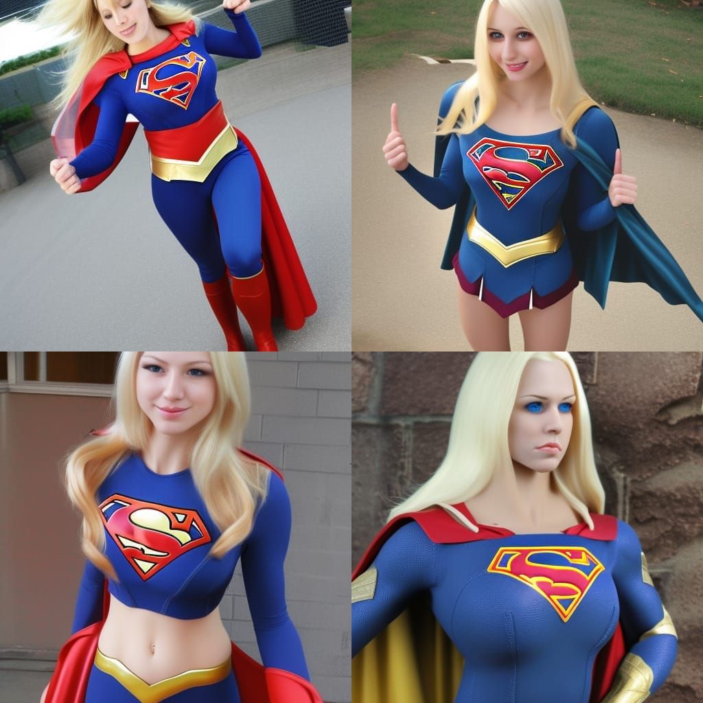 Supergirl in Ripped Uniform: A Powerful Rendition