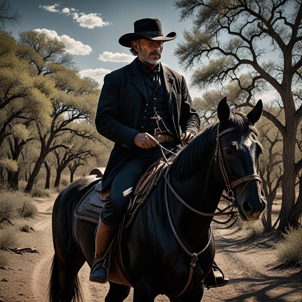 19th Century Gunslinger Rides the Texas Trail