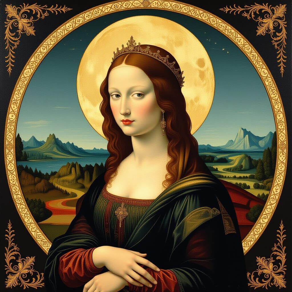 Lunar Goddess in the Style of Van Eyck