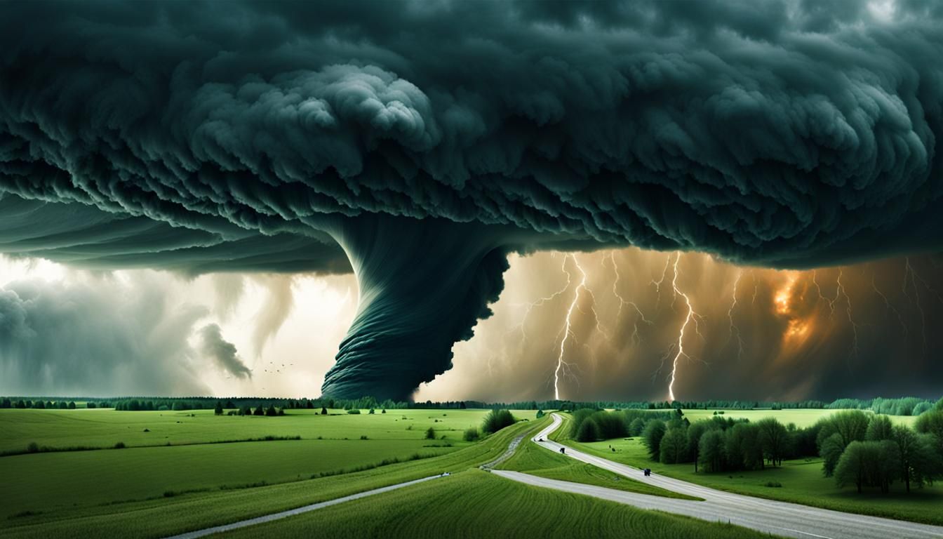 Apocalypse Summer Collision with Winter Tornado