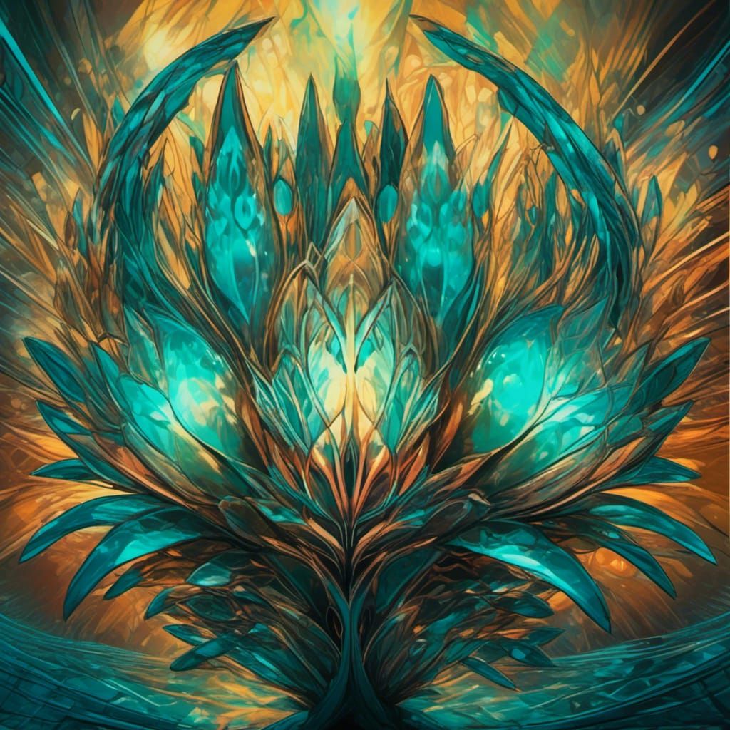 Opulent Alien Flowers in Impressionist Giger Style