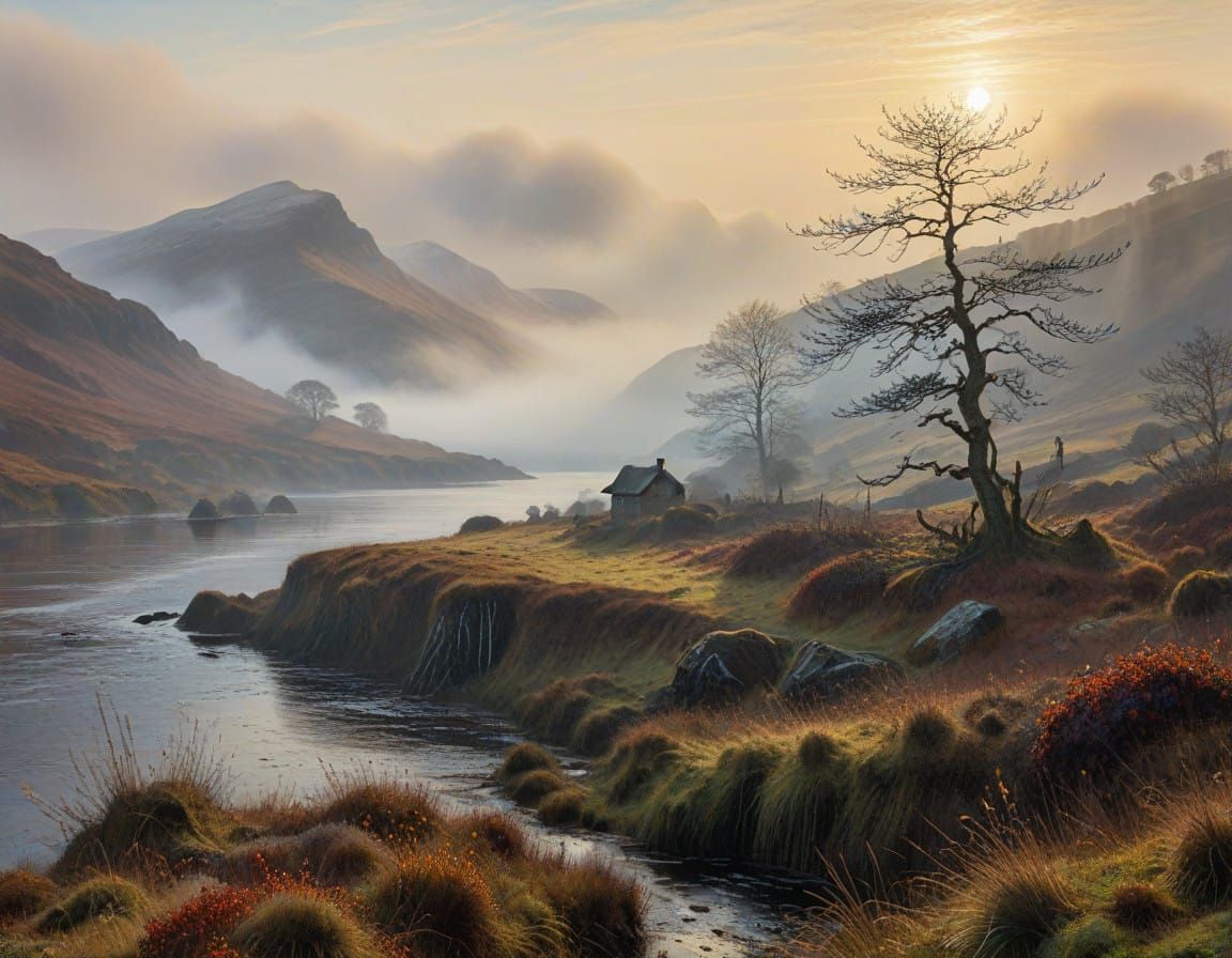 Autumn Mists Unfurl in the Scottish Highlands