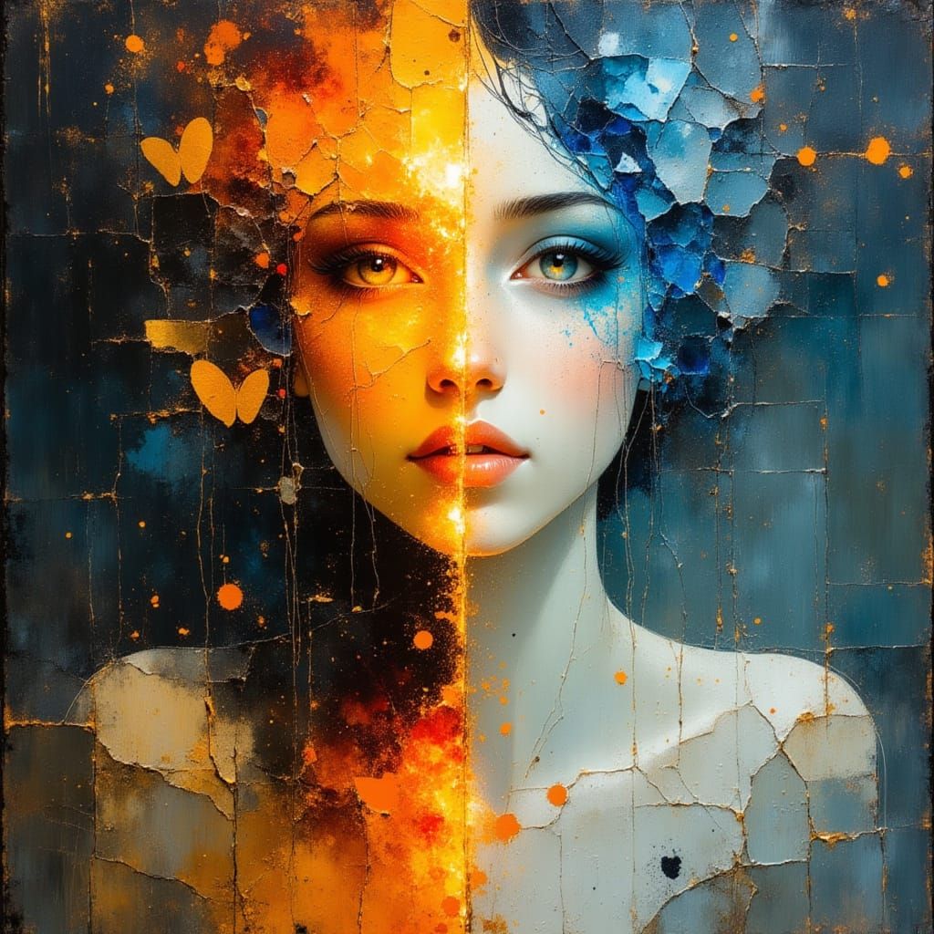 Fire and Ice Duality: A Symbolic Human Split