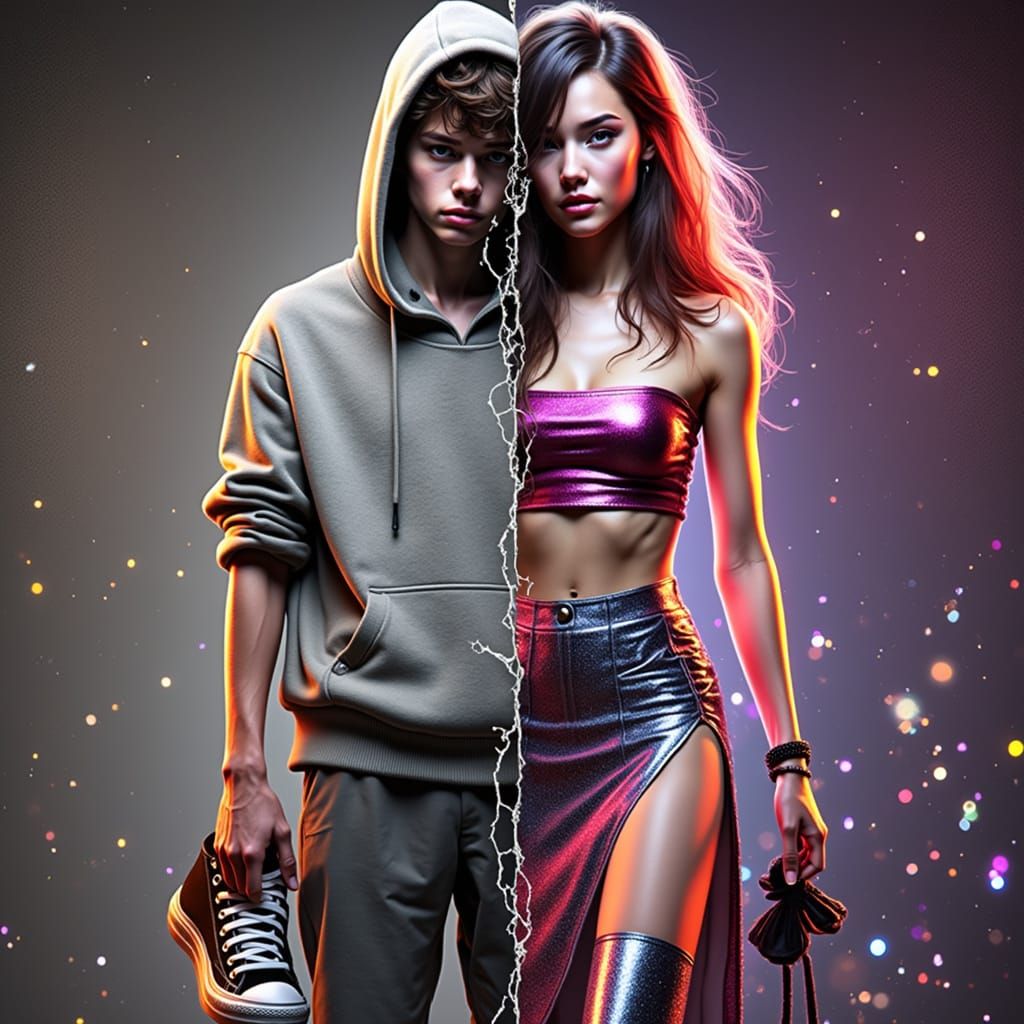 Surreal Fantasy Portrait of a Fractured Identity