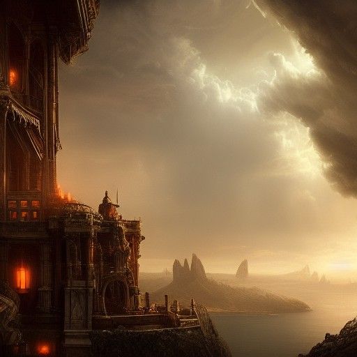 Dramatic Good Night Digital Matte Painting