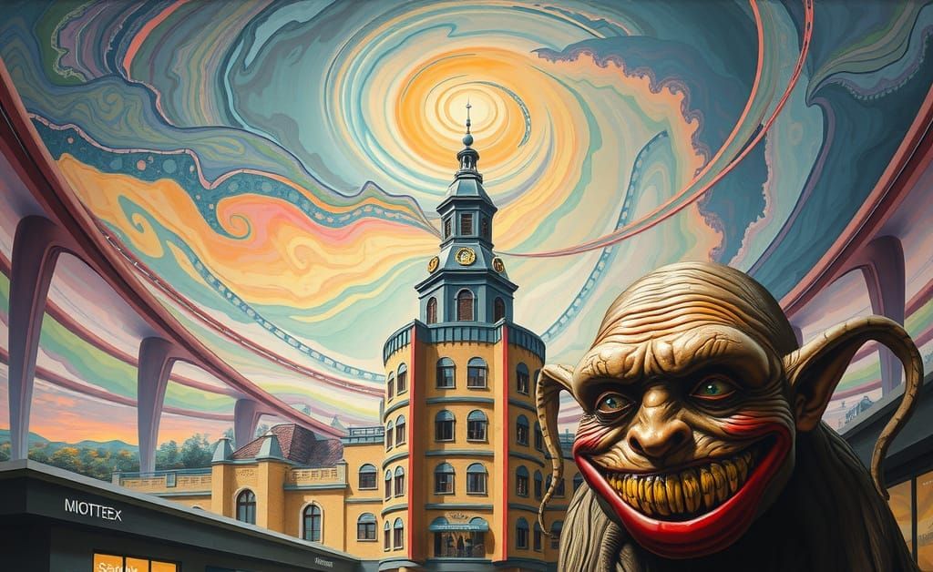 Surreal grin