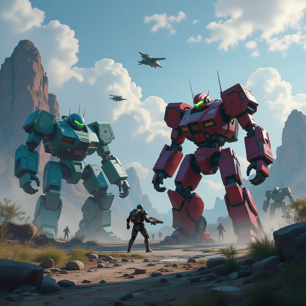 Robots Versus Mythical Ravans in Dystopian World