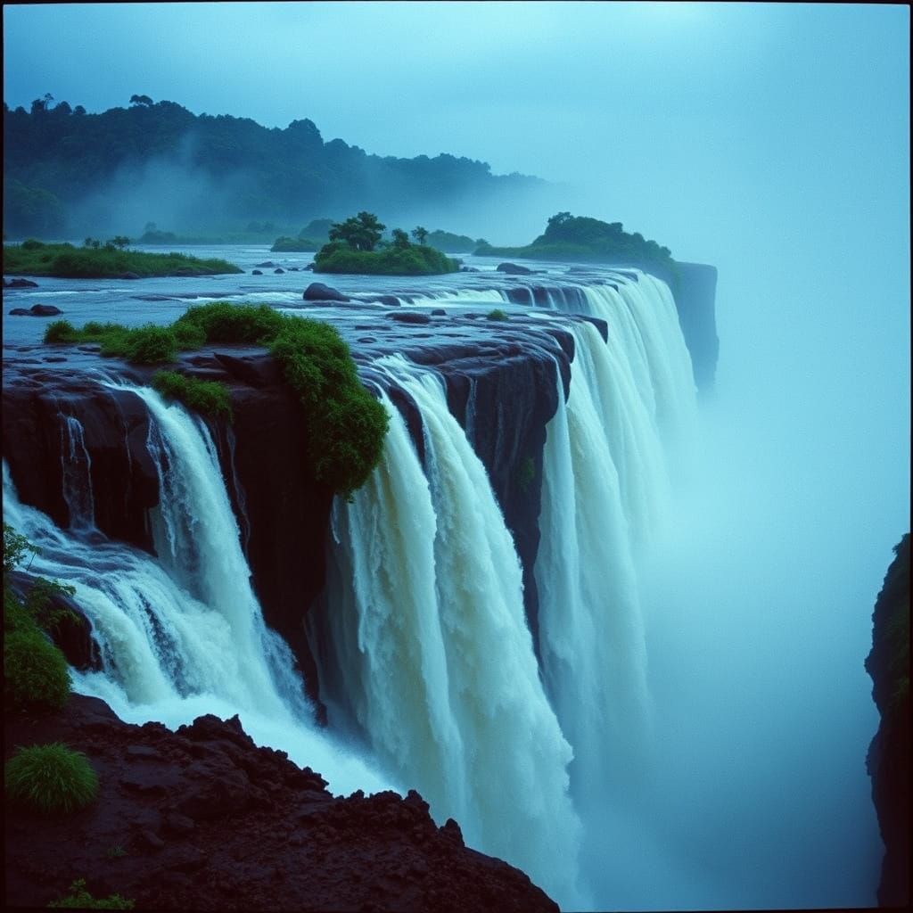 Chocolate Waterfall in Cinematic Style