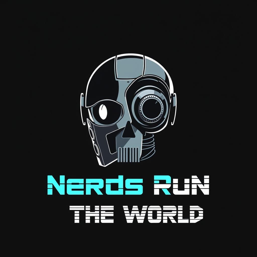 Sleek Minimalist Robot Head in Futuristic Cyberpunk Style