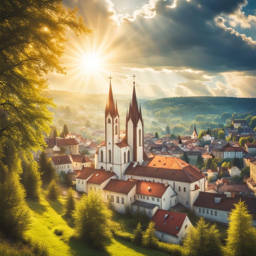 Buchach Town in Divine Sunshine