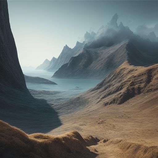 Detailed Matte Painting of an Elusive Quest