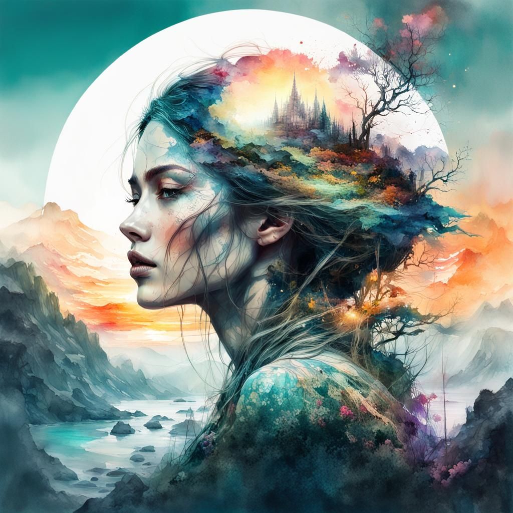 Fantasy landscape portrait