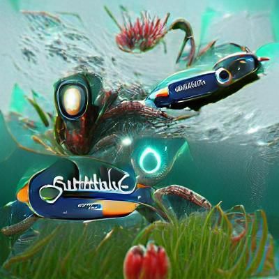 Submerged Rock Formations in Deep Ocean Landscape