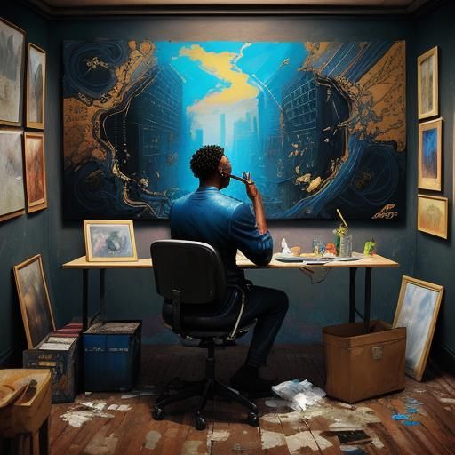 Infinite Repetition: A Woman's Thoughtful Scene