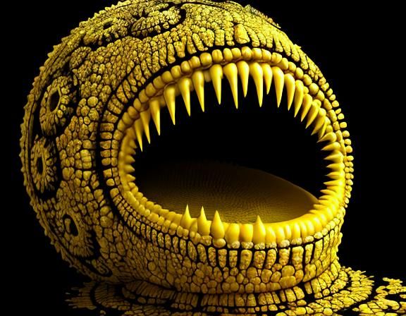 Horrific Yellow: A Hyperrealistic Eldritch Vision