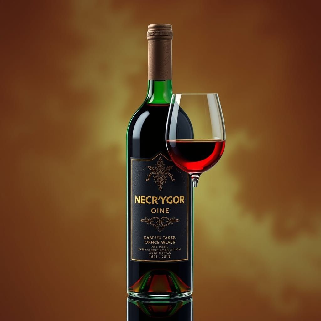 Luxurious Space Wine in a Galactic Cantina Setting