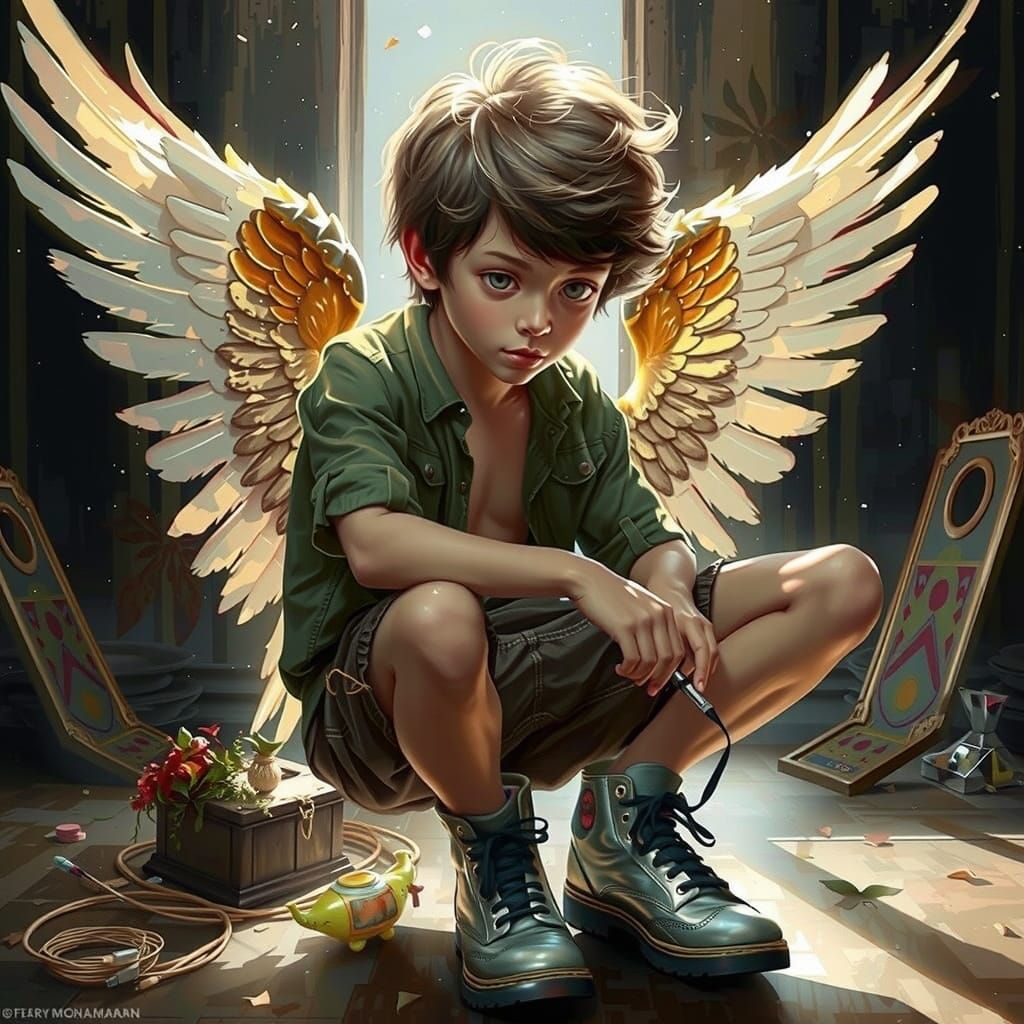 Angel Boy in Cinematic Style