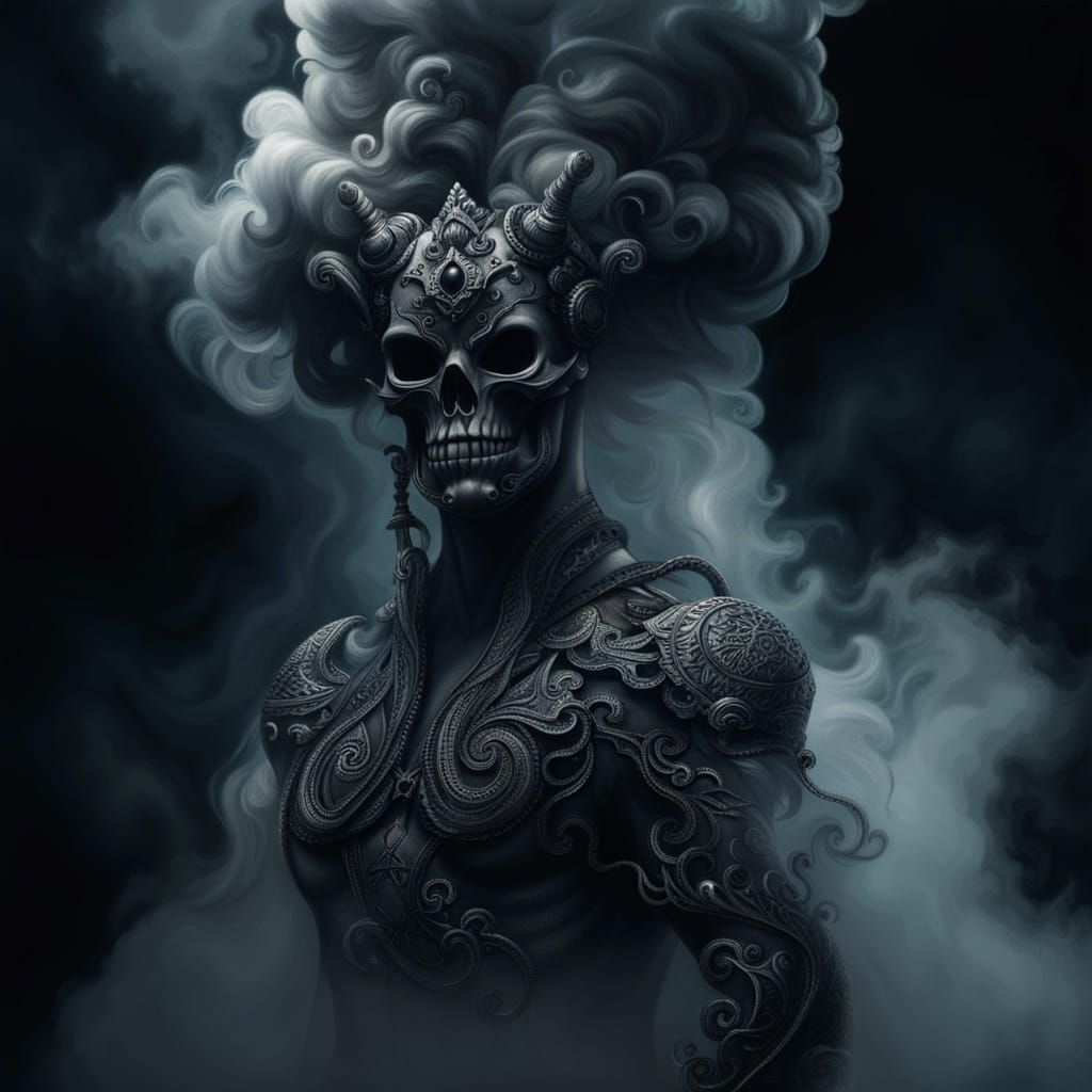 Ethereal Fog Monster in Macabre Digital Art