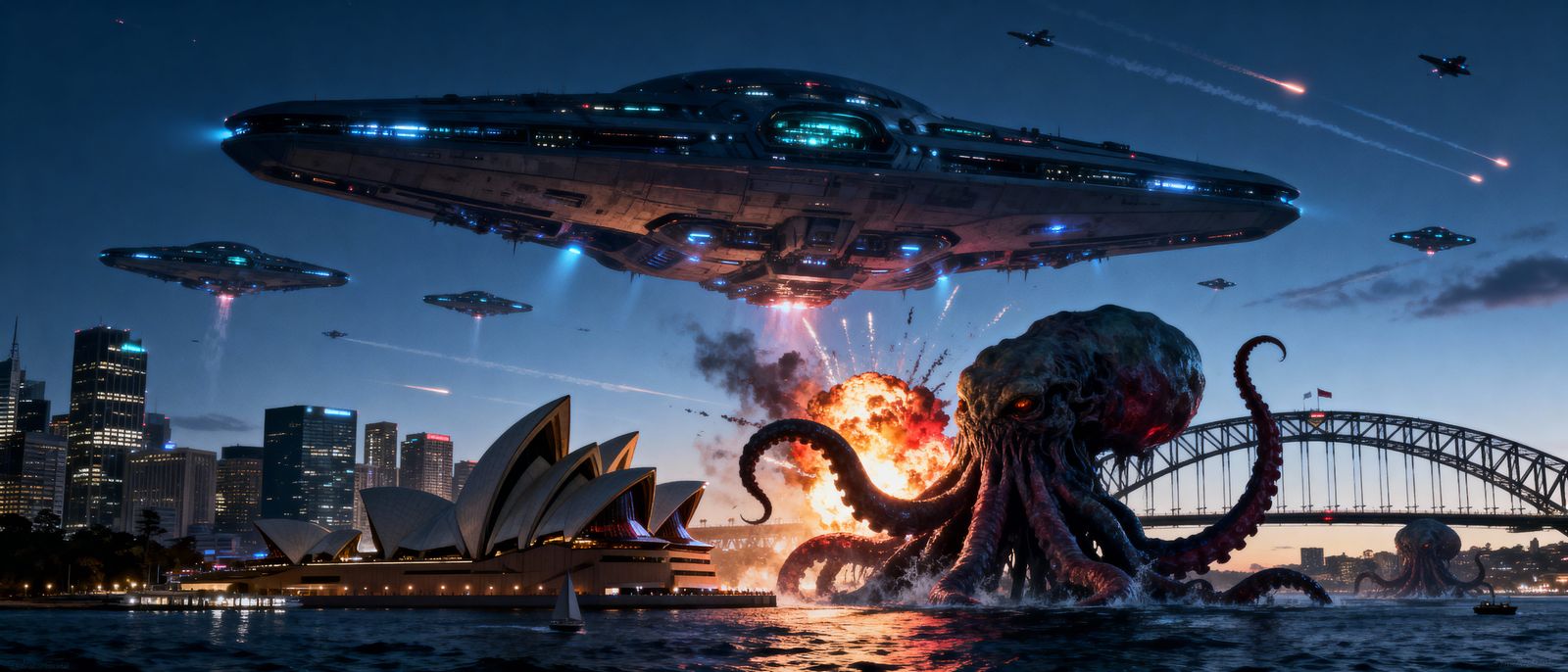 Alien Invasion Over Sydney Harbour