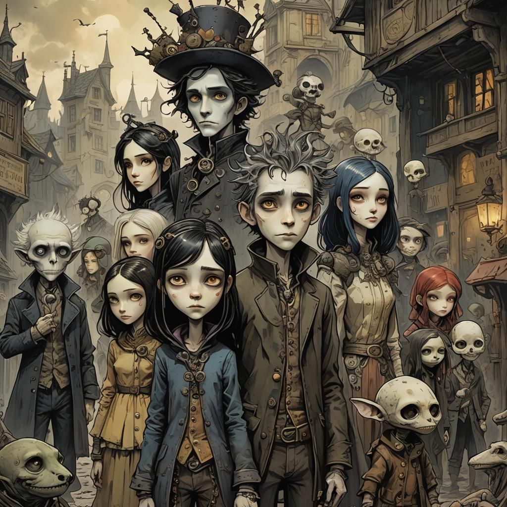 Dystopian Horror Mystery Illustration