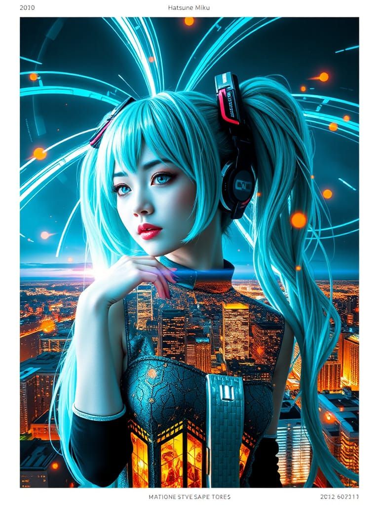 Digital Dreamscape Miku: Cyberpunk Fusion of Music and Techn...