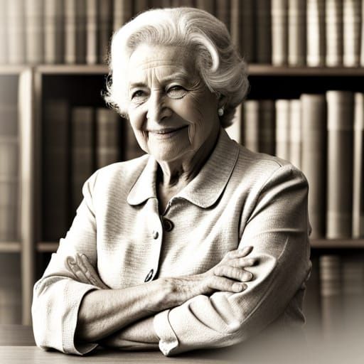 Elderly Woman Portrait in Vintage Sepia Tone