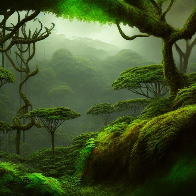 Costa Rica's Monteverde Cloud Forest: A Matte Painting