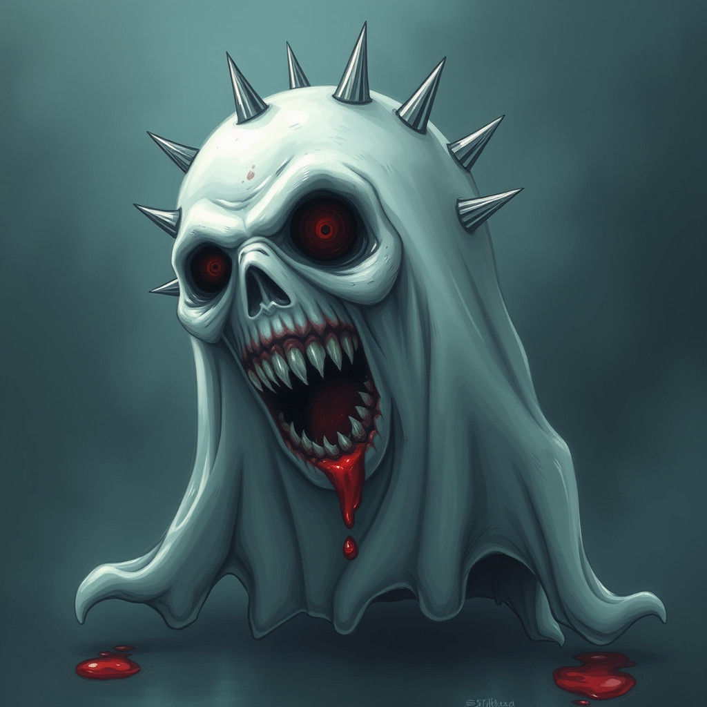 Spiked Blood Teeth Ghost: A Frightening Specter