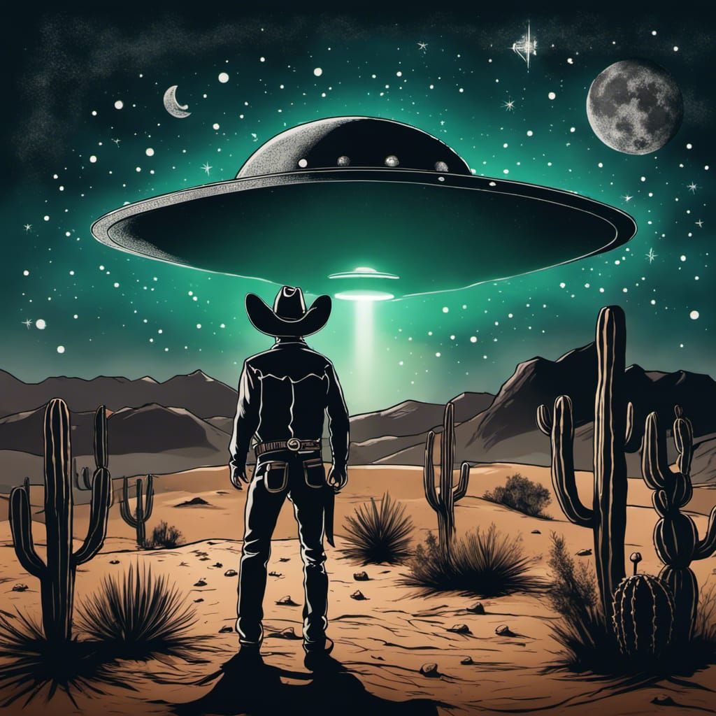 Cowboy Encounters a UFO