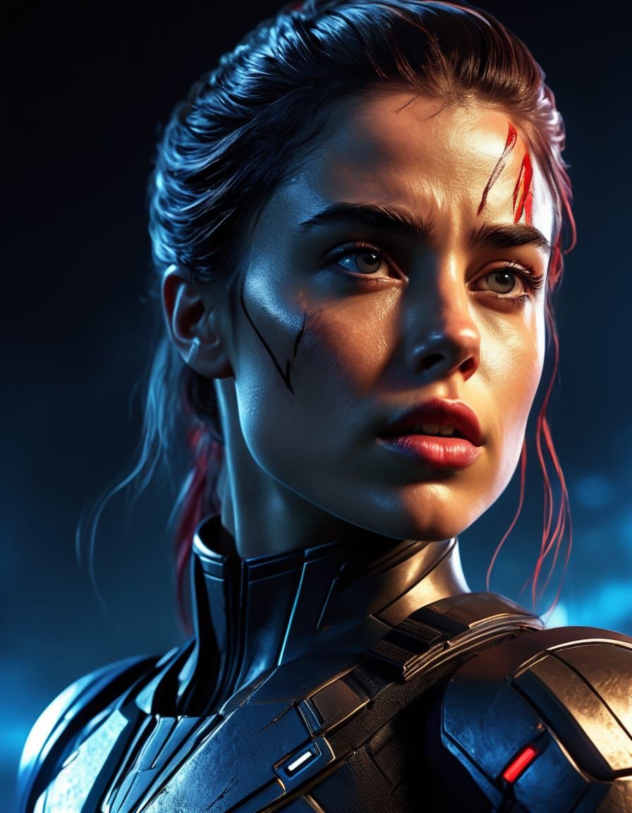 Marvel's Rogue in Cinematic Pose with White Hair Streaks