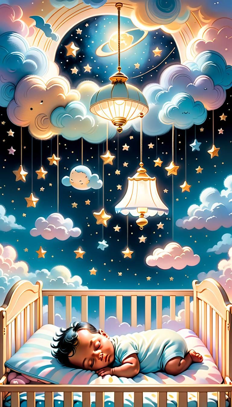 Baby Dreams in Comic Book Art Style