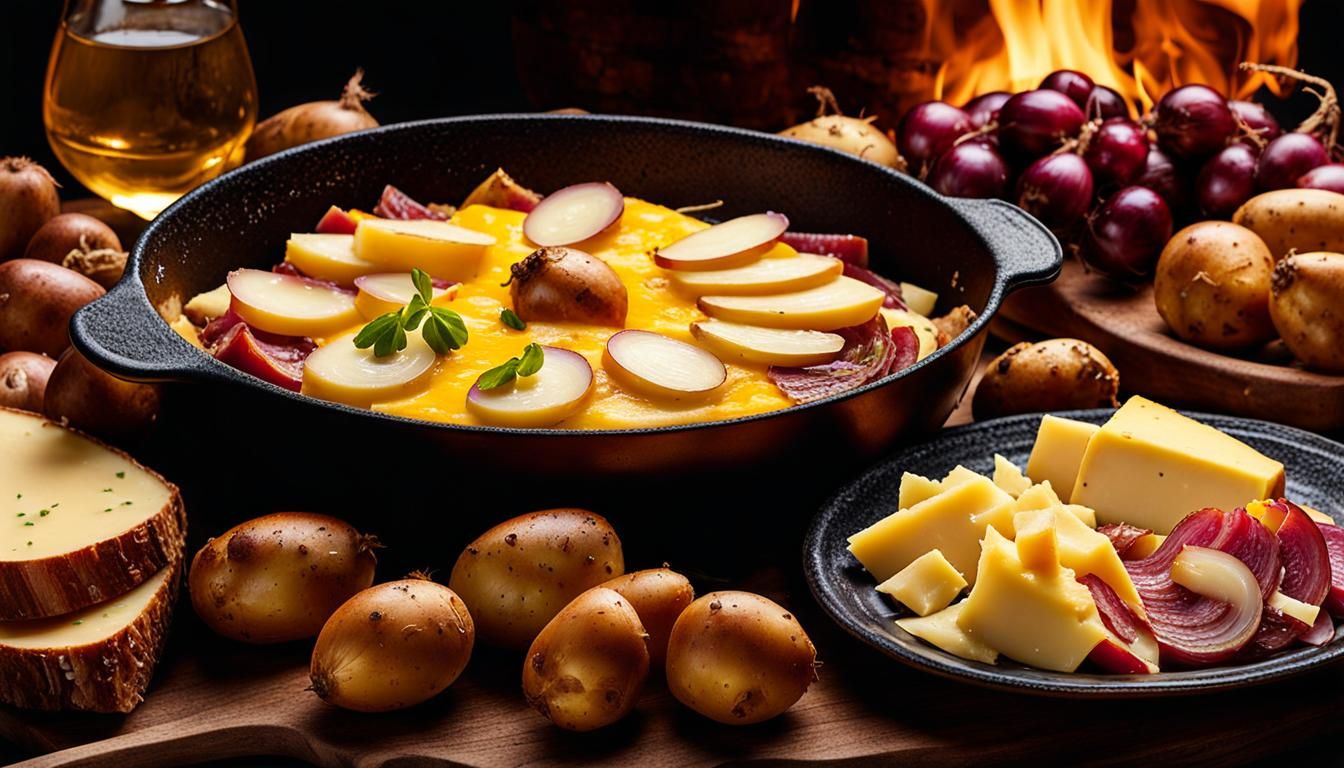 Vibrant French Still Life with Golden Onions and Melted Racl...