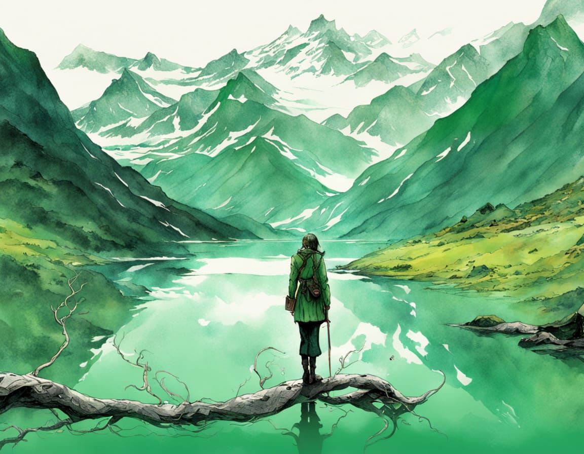 Mythical Norwegian Goddess Emerges from Emerald Fjord