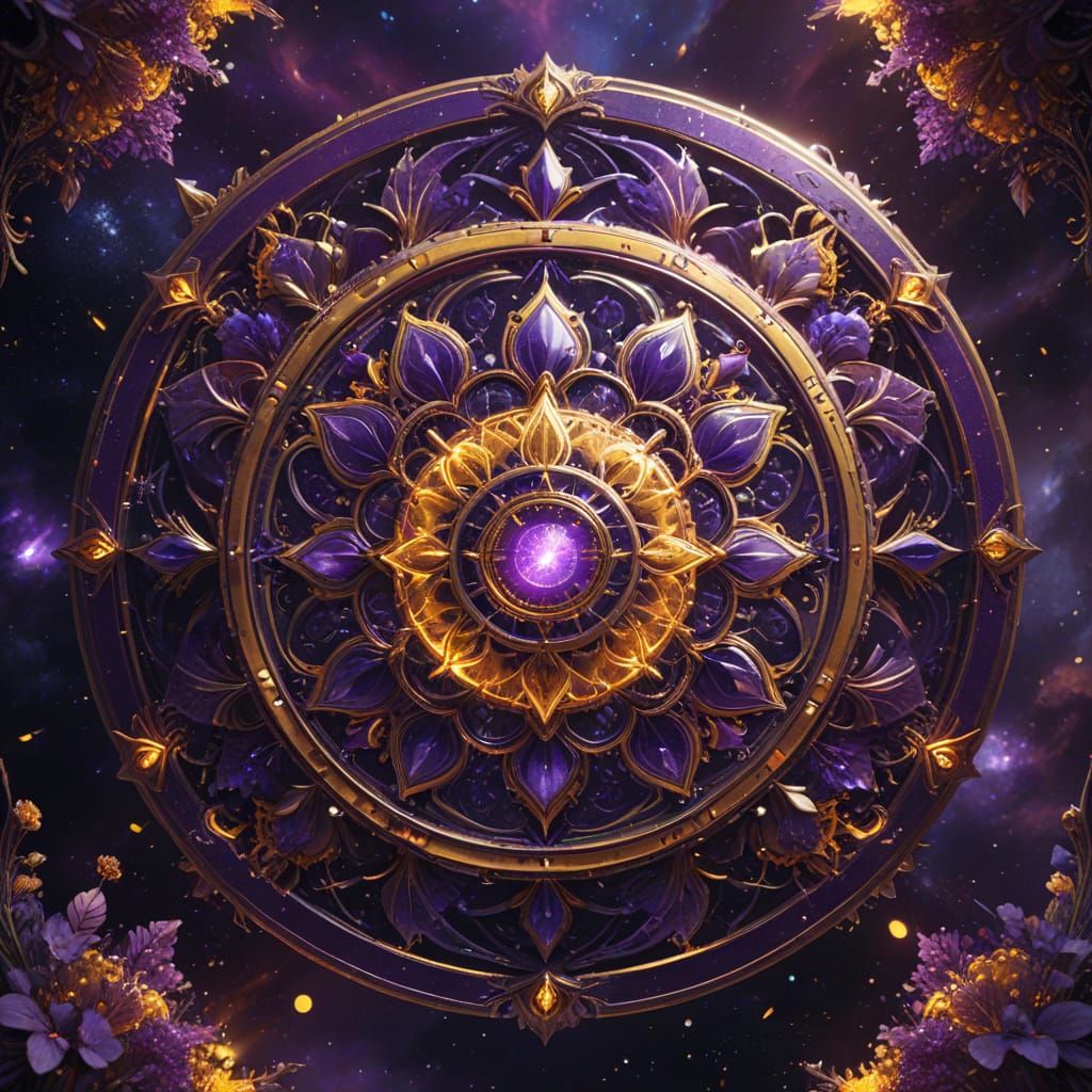 Cosmic Mandala: A Dark Fantasy Concept Art