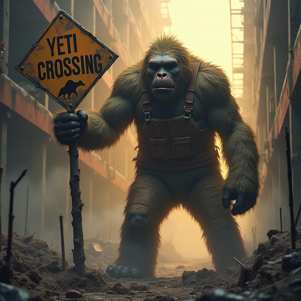 Evolution Hominoid Claims Yeti Crossing Territory in Dark Fa...