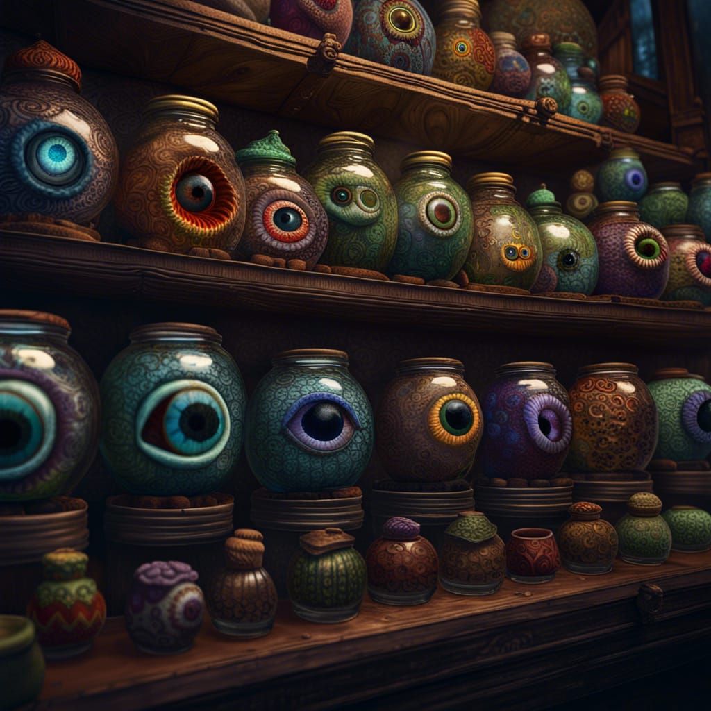 Museum of Eyeballs: Whimsical Art in Jars