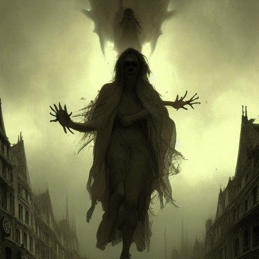 Horror Scene in Gustave Doré Style