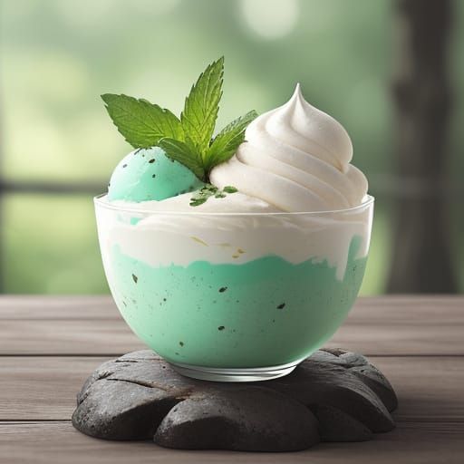 Exotic Mint Chocolate Chip Ice Cream Masterpiece