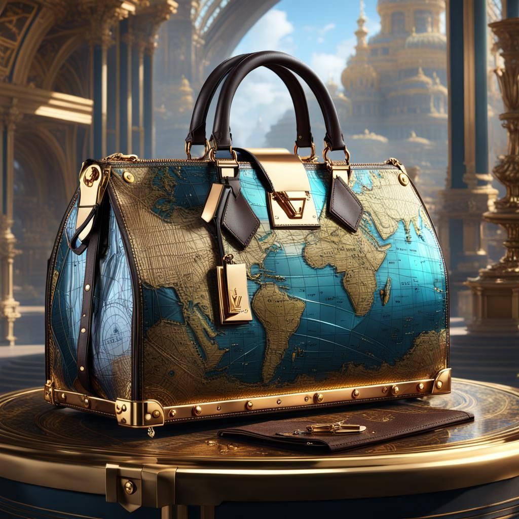 Metallic Louis Vuitton Handbag with Holographic Display