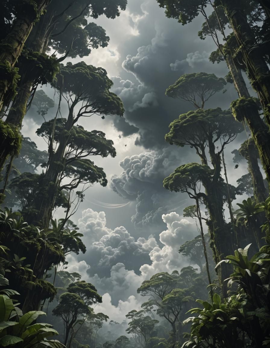 Dramatic Amazon Rainforest Canopy View