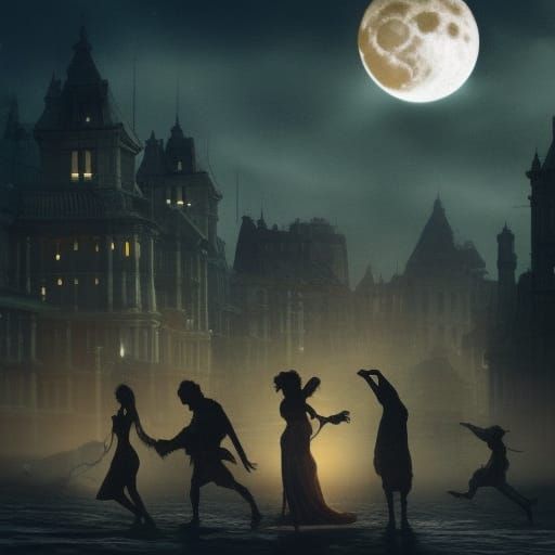 Silhouettes Dancing in Moonlight: Epic Digital Matte Paintin...