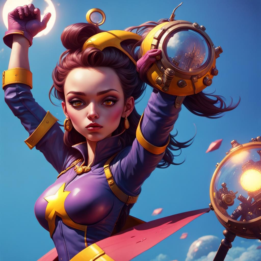 Love Bomber Saves the Day: Dark Fantasy Art