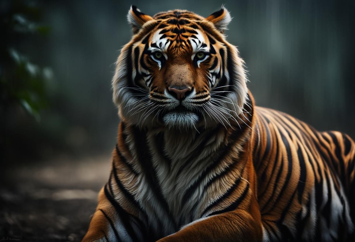 Majestic Tiger in Natural Lighting: Professional Photography